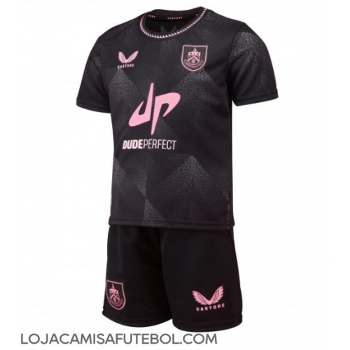 Camisa de Futebol Burnley Equipamento Secundário Infantil 2024-25 Manga Curta (+ Calças curtas)
